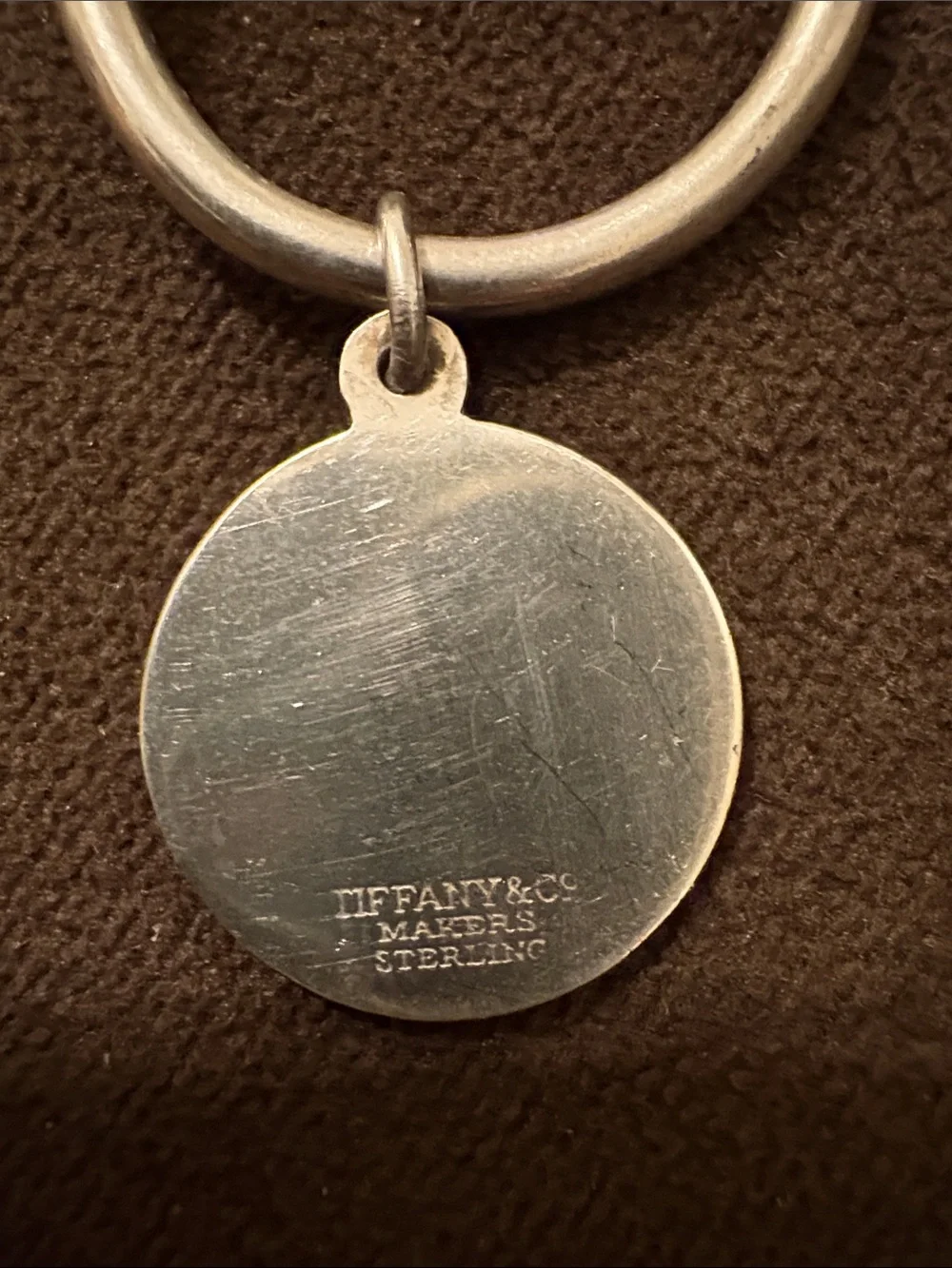 Tiffany & Co. Silver Round Disc Hoop Ring